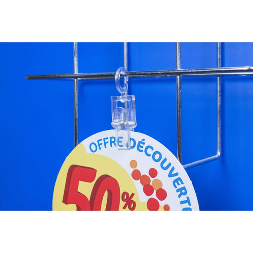 Transparent Hanging Clip for Wire CLI6/10T - Hang and Display